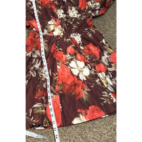 VTG Dennis Basso Raincoat Women’s XS Floral Art To Wear Peplum City Chic Cottage - Picture 14 of 15